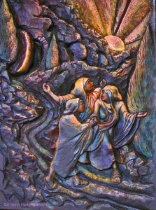 "He is Risen" wood sculpture high relief by AVonnHartung for Casa de Niños Manuel Fernandez Juncus (Miramar SJ, Puerto Rico)