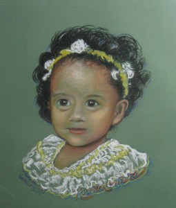 "La Hermanita" pastel portrait by AVonnHartung