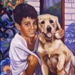 "Nicky and Buckwheat" oil portrait by AVonnHartung