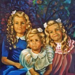 "Sisters" oil portrait by AVonnHartung
