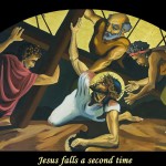 Jesus falls a second time. ViaCrucis station 7