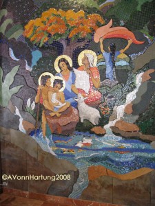 "The Life and Prophecy of St. John the Baptist" MosaicMural (right arch) by AVonnHartung in Orocovis, Puerto Rico