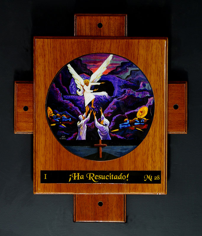 Painting "He has been raised!"_1st Station of the Resurrection by avonnhartung