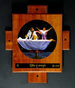 Painting "He saw and believed"_2nd Station of the Resurrection by avonnhartung