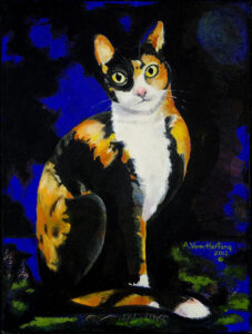 Mystical Cat, painting by A.Vonn Hartung