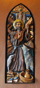 St. Francis of Assisi ceramic sculpture by A.Vonn Hartung