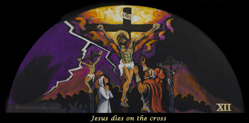 Jesus dies on the cross