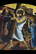 Second Station of the Cross painting by A.Vonn Hartung—Jesus takes up his cross
