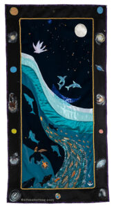 A tapestry by A.Vonn Hartung—"Light and Life from Beyond" (36 x 70 inches)